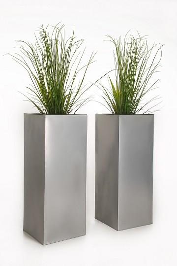 SUSTANIA 2er Set Pflanzkübel Anthrazit - 60cm Wetterfeste Blumentöpfe Made In Germany