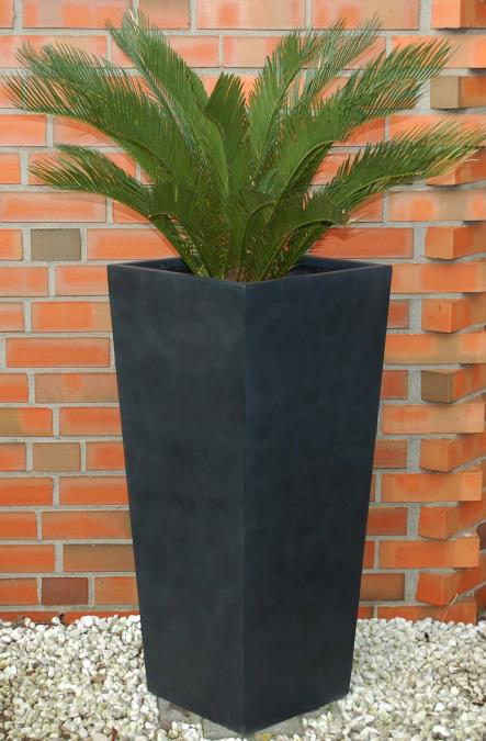 Blumenkübel Pflanzkübel Pflanzgefäße aus Fiberglas "Classic " Anthrazit